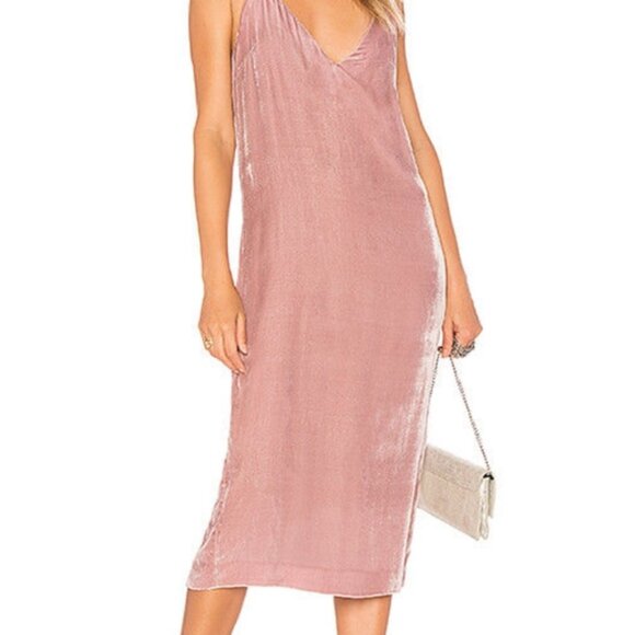 š24 HOUR SALE PRICEā¤ļøMARA HOFFMAN Pink Silk Blend Midi Dress Size Large - Picture 5 of 13